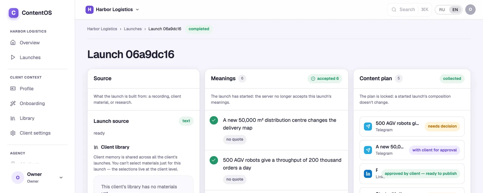 Launch screen: source, meanings and a content plan by platform